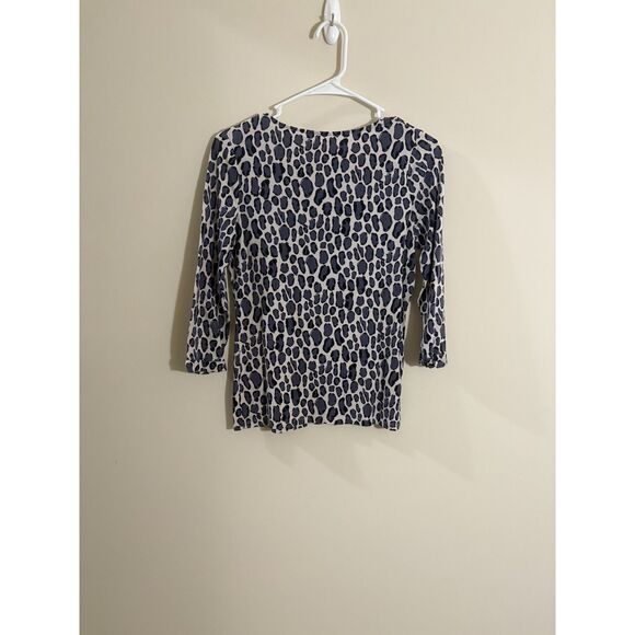 Boden 3/4 sleeve cheetah print top size 4 - Picture 1 of 4